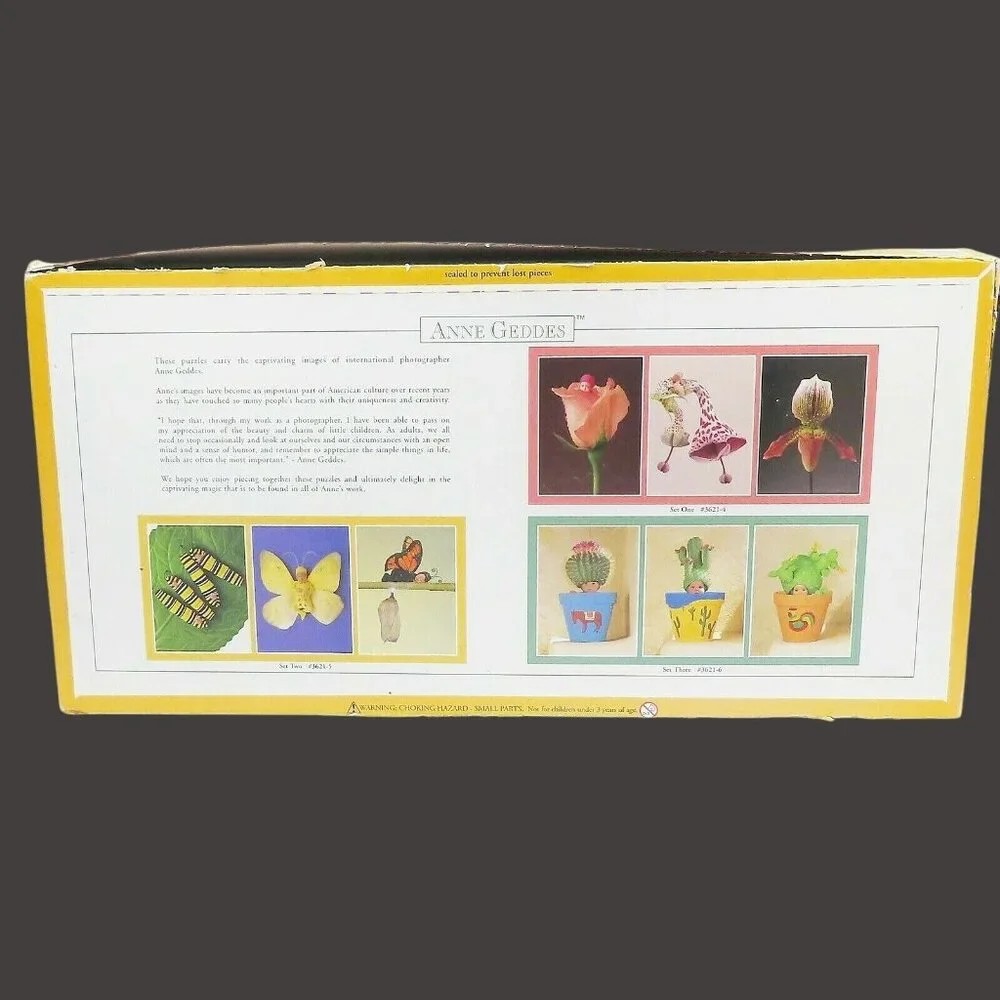 Vintage Deluxe Puzzle Set x3 Anne Geddes 500-Piece Jigsaw Puzzles Babies 1999